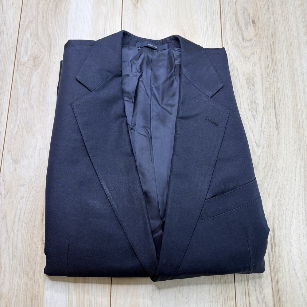 Neiman Marcus Ermenegildo Zegna Men's 100% Wool Blazer Navy Blue 46R